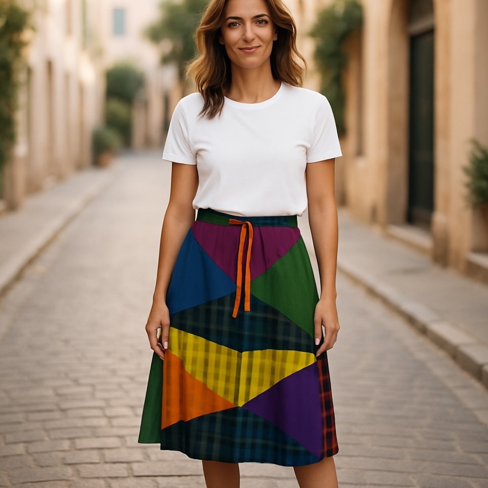 Sacred Threads Patchwork Boho Look Maxi Skirt - image 2